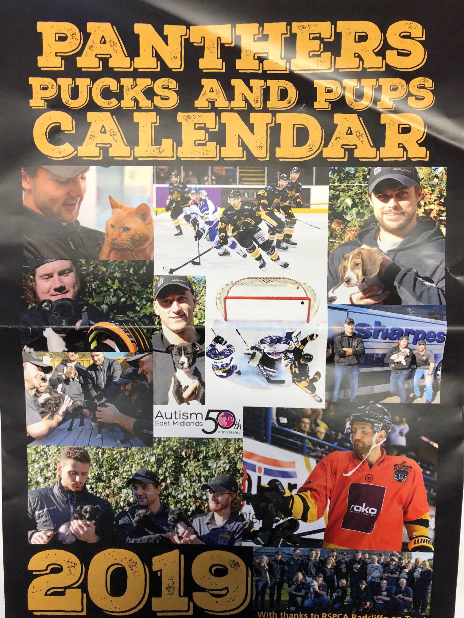 Pucks and Pups Calendar Nottingham Panthers